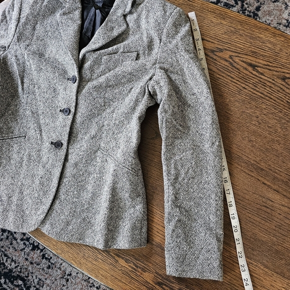The Limited Wool Blend Gray,Black,White Tweed Blazer Jacket Size Women's Small - Picture 8 of 11